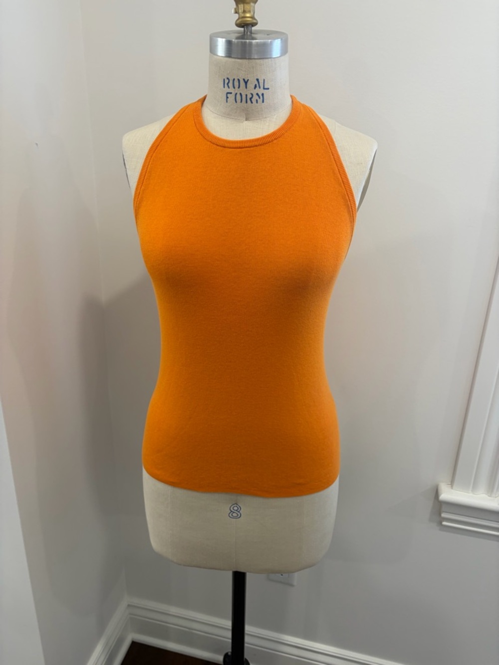 ALC Sleeveless Orange Knit Tank Top